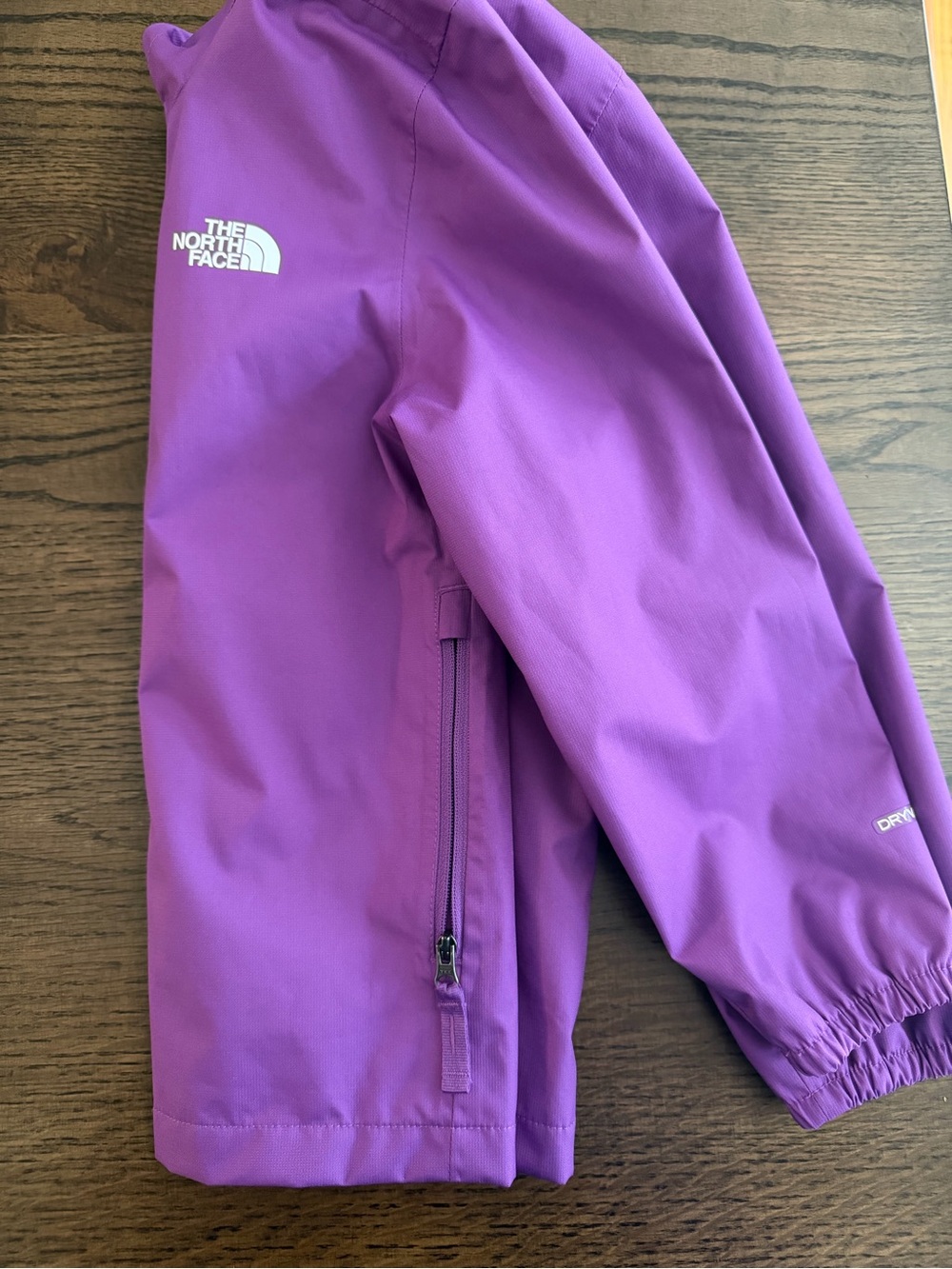 The North Face Kids Purple Hooded Zipline Rain Jacket - Picture 3 of 5